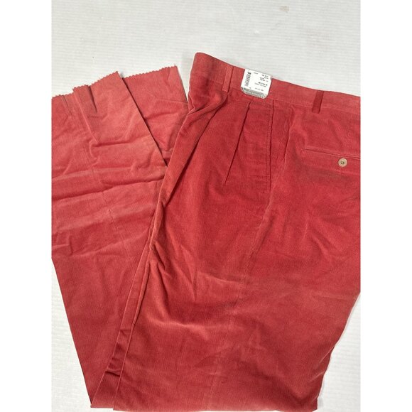Hickey Freeman Devon Corduroy Rust Pants Men’s 36R 100% Cotton Raw Hem New - Picture 3 of 9